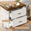 Ensemble de lit plateforme en velours avec 2 tables de chevet Farmhouse-1843481526-1843481525