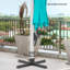 Parasol en porte-à-faux carré en aluminium 10 pi x 10 pi Guzik (base non incluse)-179297537