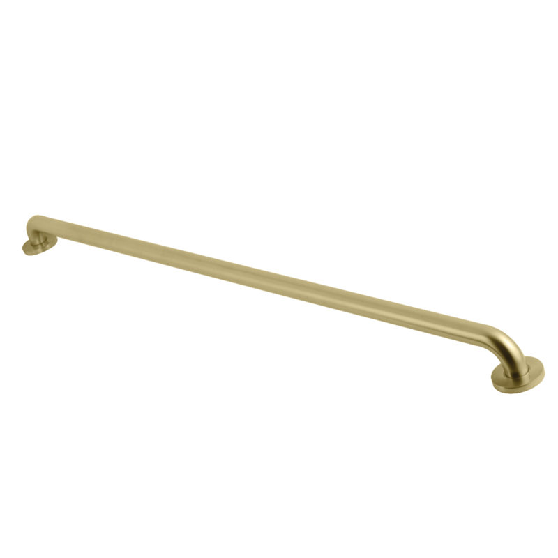 Kingston Brass Meridian 1-1/4 Inch O.D Grab Bar, Brushed Brass