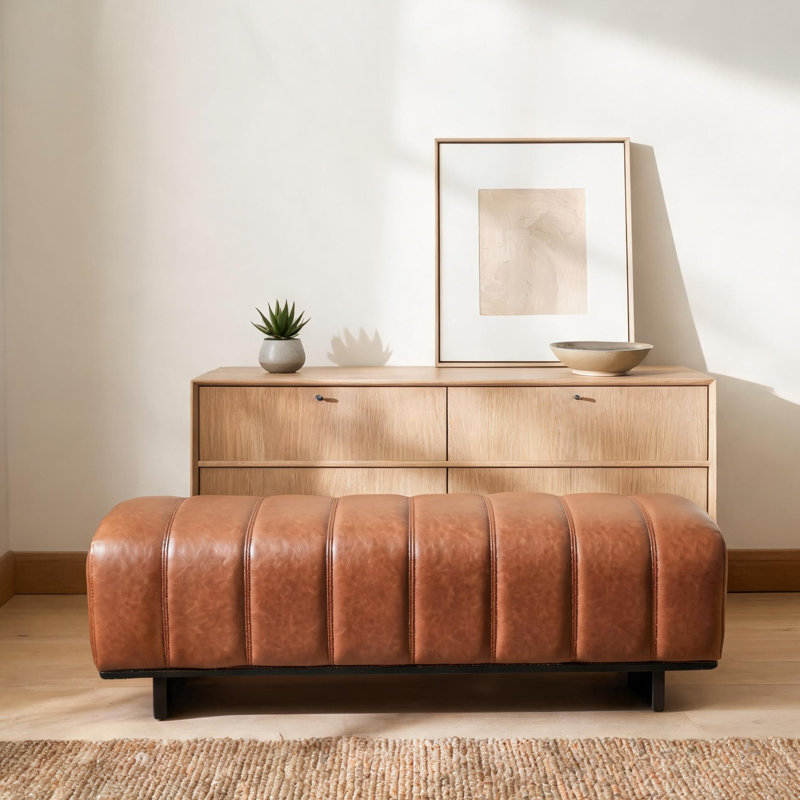 Banquette intérieure rembourrée en polyuréthane brun foncé avec pieds en bois d'hévéa, sièges multiples pour la salle à manger et le salon