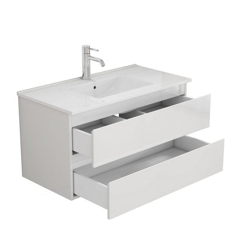 Meuble-lavabo 36 po avec lavabo, 19.7" H x 36" W x 18.1" D