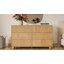 Ensemble de chambre à coucher avec 3 pièces Ashford (ensemble de 2 commodes cannelées à 6 tiroirs et 2 tiroirs)-707114888