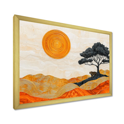 Tigre et racines de baobab d'Afrique I - tigre, art mural