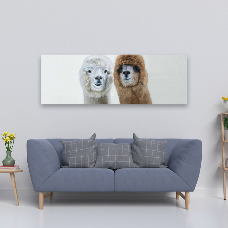 Two Lamas - Bedroom Farm Animals Canvas for Home Decor