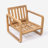 Cyrus Solid Wood Patio Lounge Chair With Beige Cushion -  Set of 2 -1131834891
