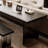 Black Rectangular Solid Wood + Acrylic desk-108781379
