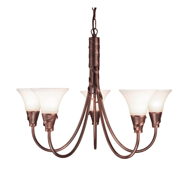 Sabanc 5 - Light Shaded Chandelier, Copper