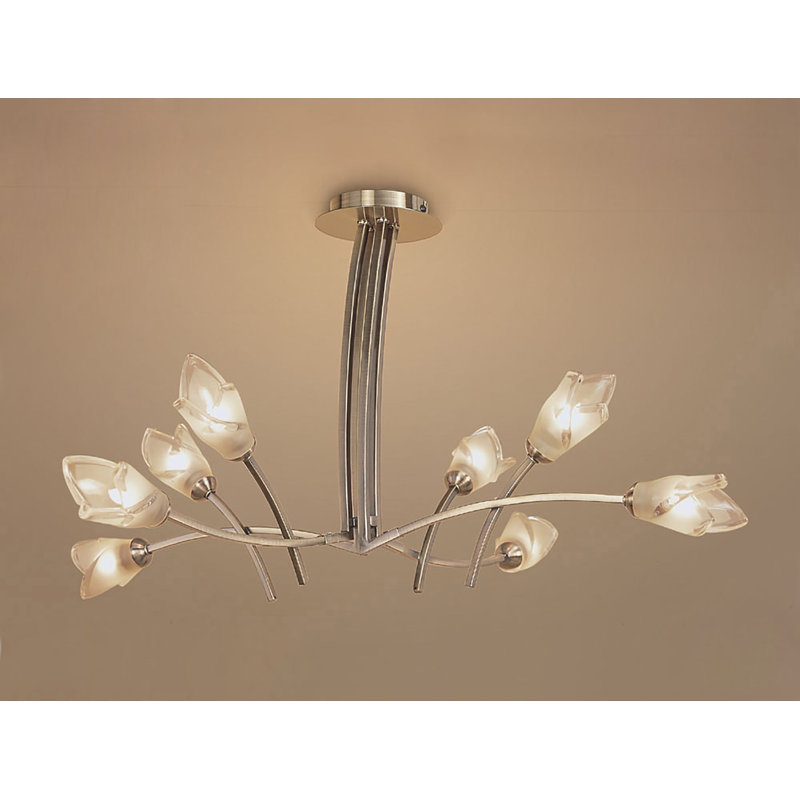 Cottone 8 - Light Geometric Chandelier, Antique Brass