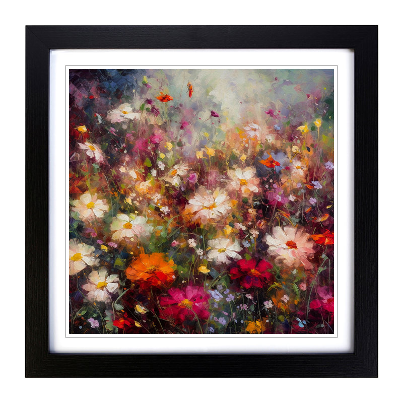Single Picture Frame Print on Wood, Black