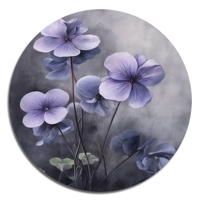 Selim - Art floral rond en métal, H 23 po x l 23 po