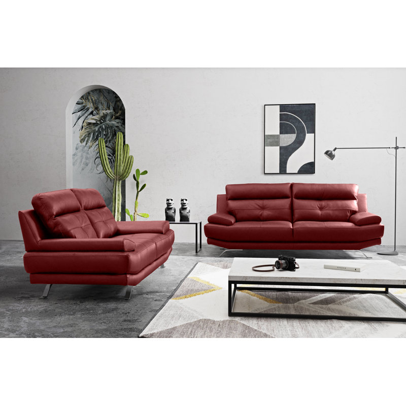 London 2 Seater Sofa, Red