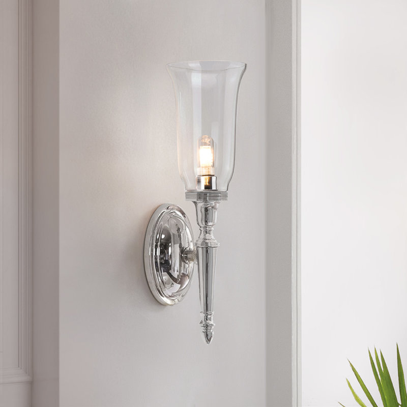 Dryden 1 Light Bath Sconce, Polished Chrome
