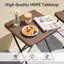 Ensemble de 2 tables pliantes, table carrée pliable portable sans assemblage, table de patio de camping en plein air pour l'intérieur, table de pique-nique pour la cour, espace de camping