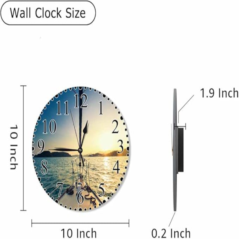 Horloge murale Yacht In The Sea