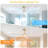 60-Inch 3-ABS Blade Modern Ceiling Fan With Light and Amazon Alexa/Voice/Remote/APP Control（Gold&White）-1477402187