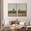 «Rustic Windmills On The Horizon Landscape Landscape», 2 pièces sur toile-98374208-98374209