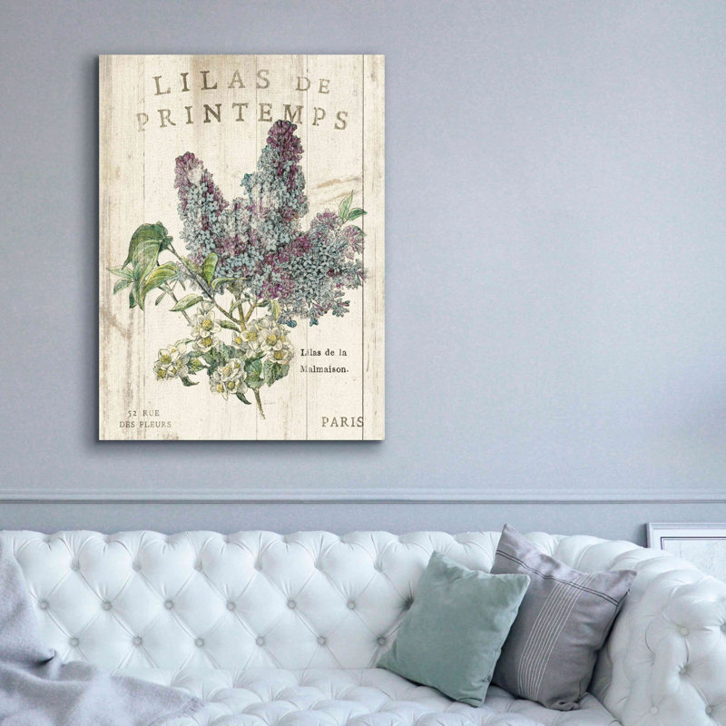 «Lilas de Printemps» par Sue Schlabach, estampe numérique sur toile, L 40 po x H 54 po