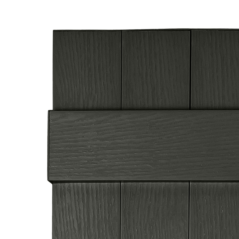 Persiennes personnalisées fermées à 3 planches, Gris foncé, 75"