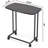 C Shape End Tables,TV Tray Couch Table With Removable Wheels,Metal Movable Sofa Side Table For Living Room,Bedroom,Black