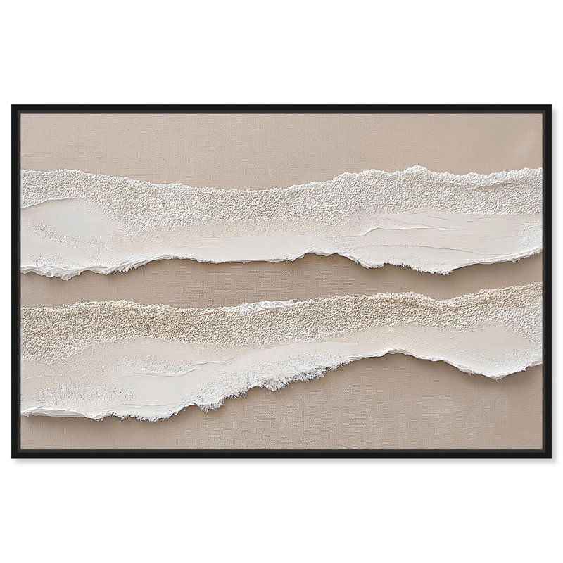 Toile texturée «Sea III» par Art Remedy, H 11 po x l 16 po, Noir, Cadre flottant