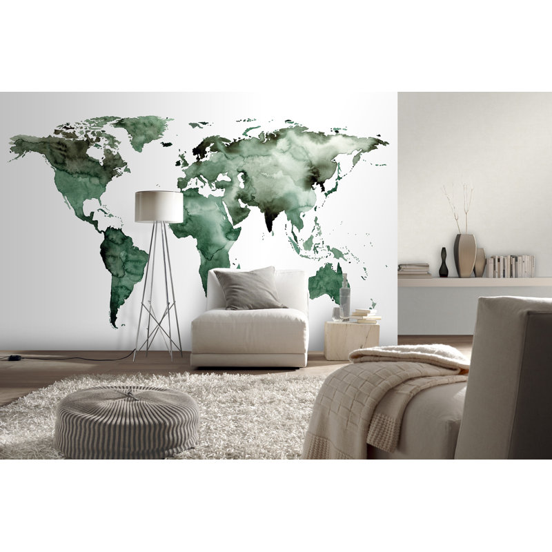 Wall Mural World Map 2.8 M X 3.72 M
