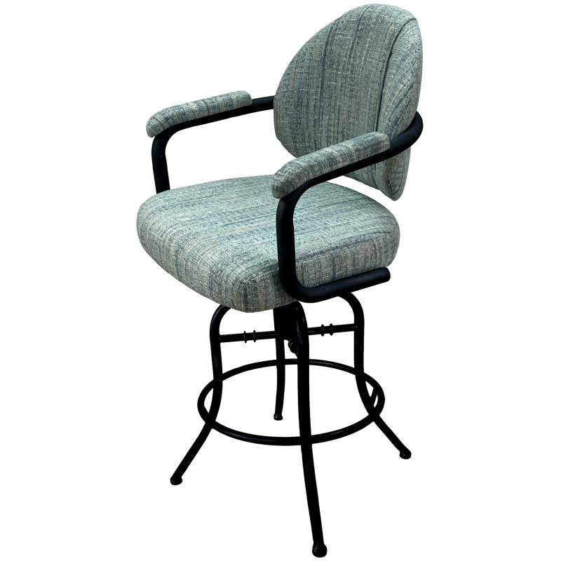 Tabouret de bar et de comptoir pivotant 26 po Radell, Rouge très clair, Noir