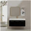 Meuble-lavabo mural 48 po avec lavabo et support de rangement, lavabo en résine à rebords épais, ensemble KD