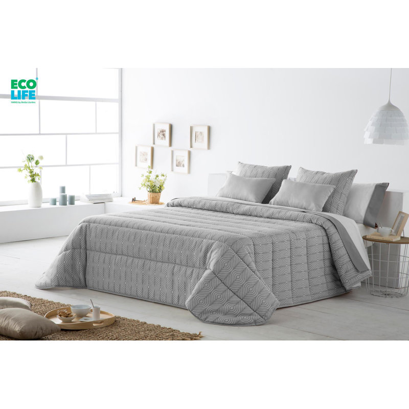 Daiyah Cotton Blend Quilt, Grey, 205cm W x 240cm L