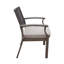 Chaise de salle à manger d'extérieur moderne en aluminium avec coussin (ensemble de 2)