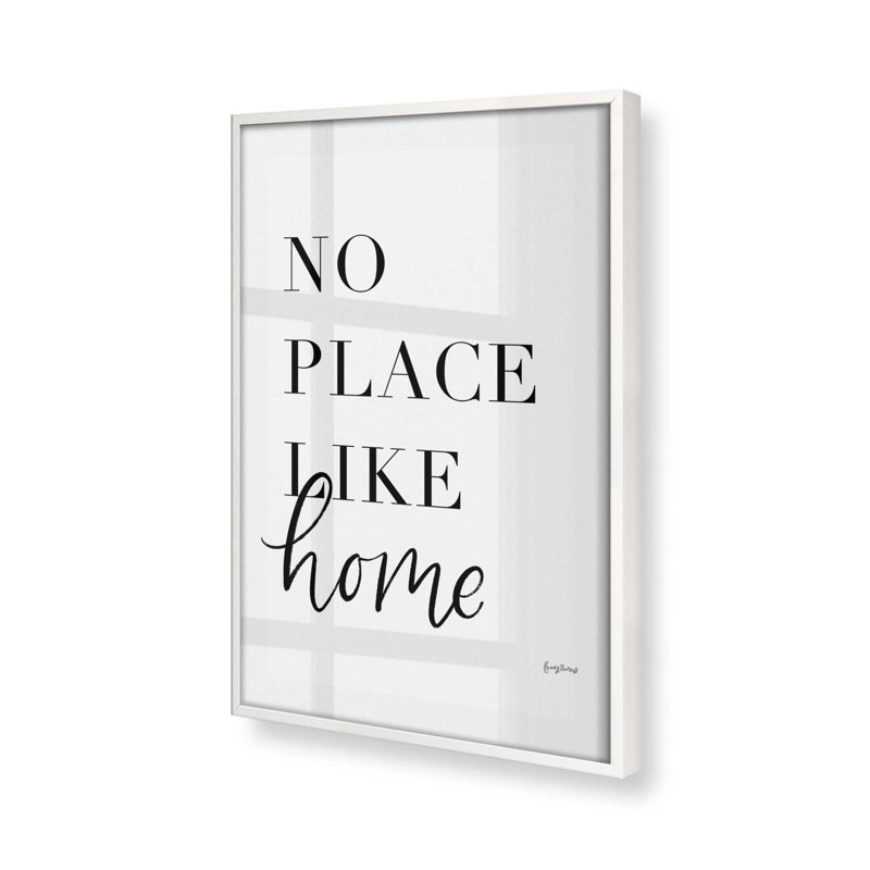 «No Place Like Home», H 21 po x l 17 po, Blanc opaque