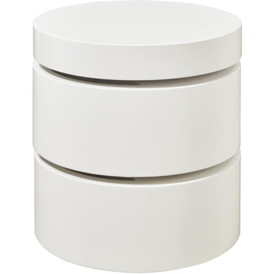Donnie Solid Wood Drum End Table