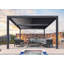 Pergola en aluminium à persiennes grise pour l'extérieur-90611411