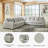 Jacilynn Upholstered L-Shaped Sectional Symmetrical
