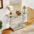 39-Inch Mirrored Console Table, Modern Glass Silver Entryway Table-1855927163
