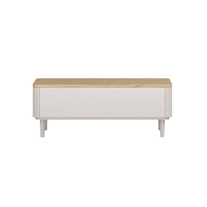 Blackett Four Leg Coffee Table with Storage, Cream