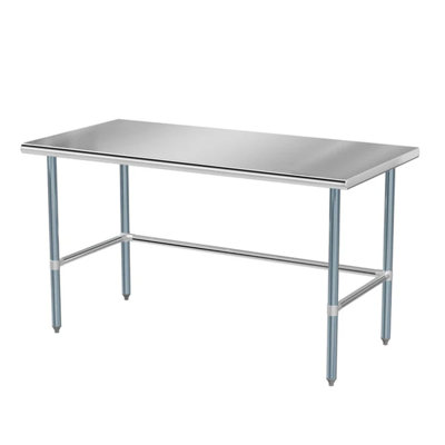 Table ouverte en acier inoxydable