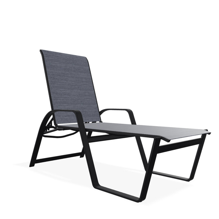 Holna Outdoor Rust-Resistant Metal Chaise Lounge