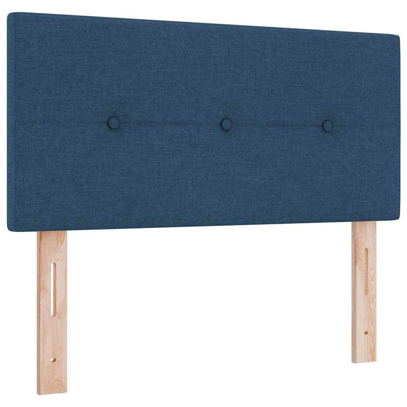 Lit avec sommier tapissier Vidaxl bleu 35,4 po x 74,8 po, Simple, Bleu