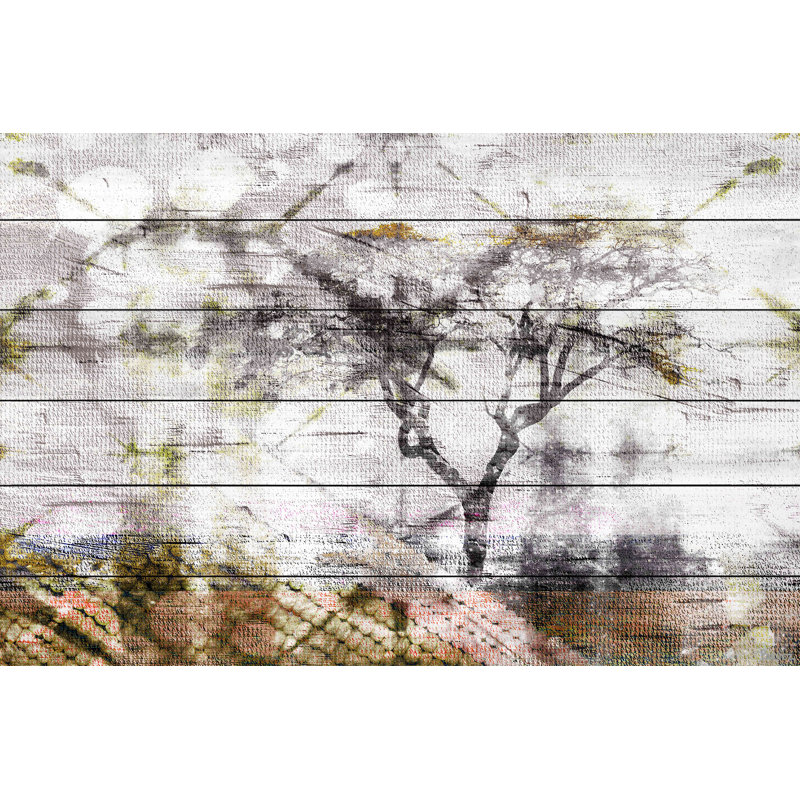 « terni tree » par parvez taj,-reproduction d’art sur bois, H 40 po x l 60 po x P 1,5 po