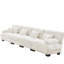 4 Canapé modulaire en chenille blanc: canapé confortable pour un appartement. Revêtement. Conception exquise rembourrée. Rembourrage intérieur. Combinaisons flexibles. Accoudoirs avec soutien supplémentaire. Coussins décoratifs-1304502635-1304502636