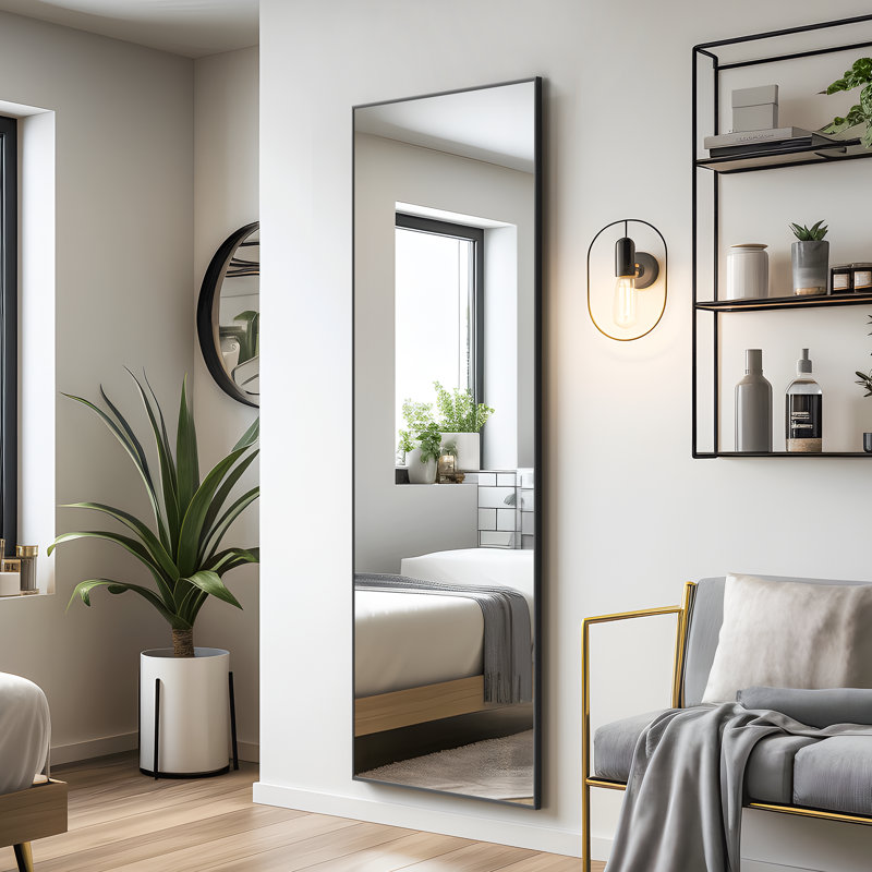 Miroir suspendu Kinkaid, Noir, 71 po x 24 po
