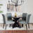 5-piece Dining Set, Cross-Buck Dining Table with 4 Stylish Chairs-375301886