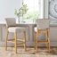 Soukup Linen Bar Stool Bar Height for Kitchen Island Cafe-987000778