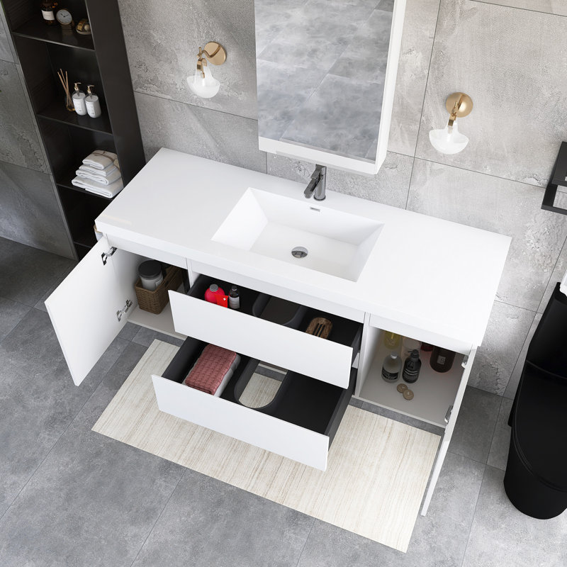 Meuble-lavabo flottant 60 po avec lavabo