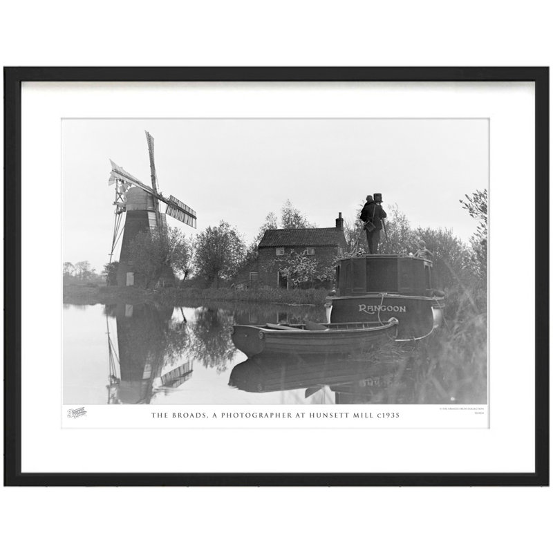 The Broads, A Photographer At Hunsett Mill C1935 by Francis Frith - Single Picture Frame Print, 28cm H x 36cm W x 2.3cm D