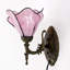 Applique murale Tiffany en verre coloré de style fleur rose 8 x 10,5 x 11 pouces pour chevet dans le couloir