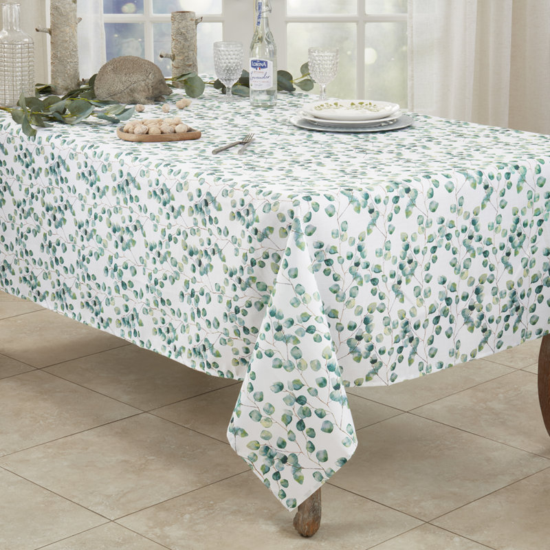 Nappe Green Eucalyptus Leaf, L 70 po x L 120 po