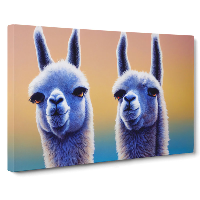 A Miraculous Llamas - Wrapped Canvas Print, 35cm H x 50cm W x 3cm D