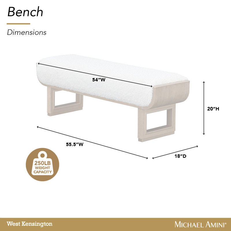 West Kensington Accent Bench, Tan
