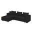 Canapé modulaire en forme de L 93,7 po avec compartiment de rangement en bois, canapé-lit et méridienne rembourrés en chenille et coussins décoratifs-92705915